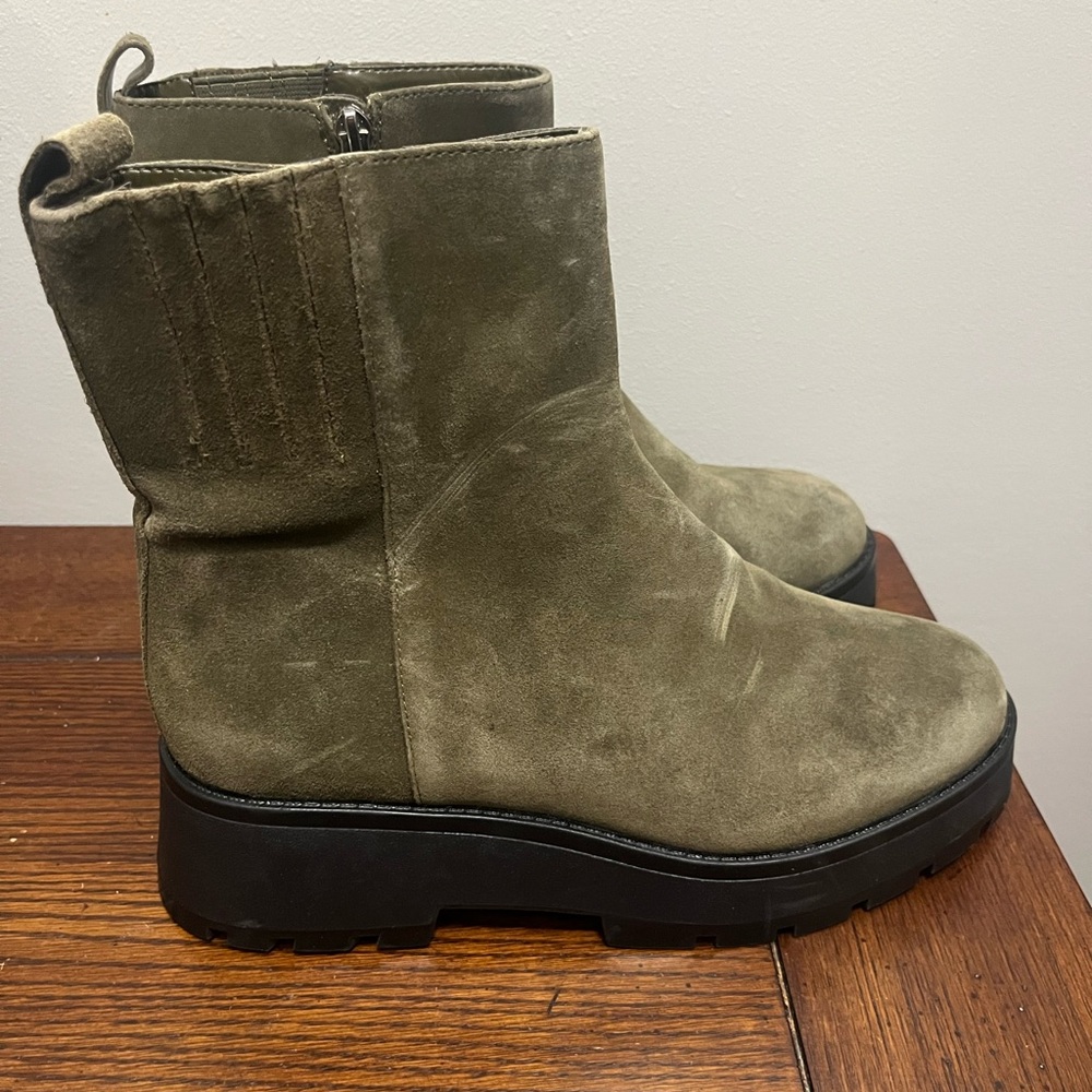 Vince‎ Camuto olive green suede boot soft bootie NEW